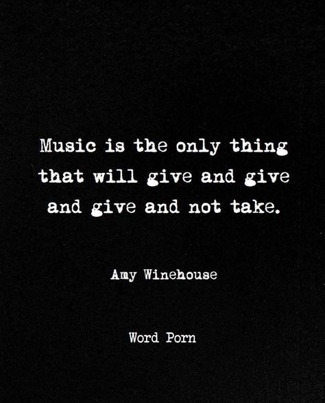 Music Quotes Deep, Really Deep Quotes, Good Luck Quotes, Journal Writing Prompts, Instagram Music, I Love Music, Amy Winehouse, Healing Quotes, Deep Thought Quotes