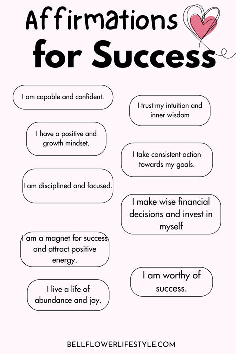 Affirmations for Success Posture Affirmations, Affirmations Success, Negative Beliefs, Positive Affirmations For Success, Self Affirmations, Affirmations For Success, Love Wellness, Affirmations Positive, Personal Growth Plan