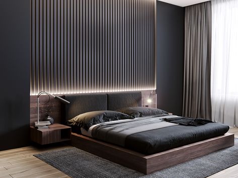 Master Bedroom on Behance Onyx Bedroom, Wardrobe Internal, Contemporary Bedroom Design, Minimalist Bed, Modern Luxury Bedroom, Modern Bedroom Interior, Luxury Bedroom Design, Minimalist Bedroom Design, Bed Design Modern