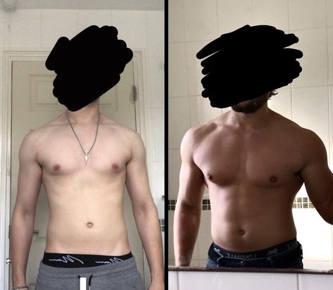 Here you can see a progress photo showing a weight bulk from 176 pounds to 194 pounds. That's an impressive gain of 18 pounds. Progress Pictures, Gain Weight, 24 Years Old, Old Man, Weight Gain, Year Old, A Man, Take That