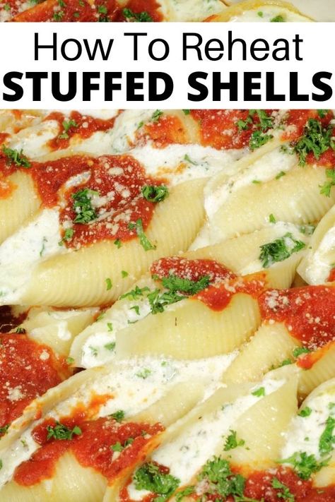 How to reheat stuffed shells in the oven, air fryer, microwave, and stove. Air Fryer Microwave, Reheat Pasta, Creamy Pesto Pasta, Oven Air Fryer, Oven Stove, Favorite Pasta Recipes, Drink Inspiration, Pasta Dinners, Yummy Pasta Recipes