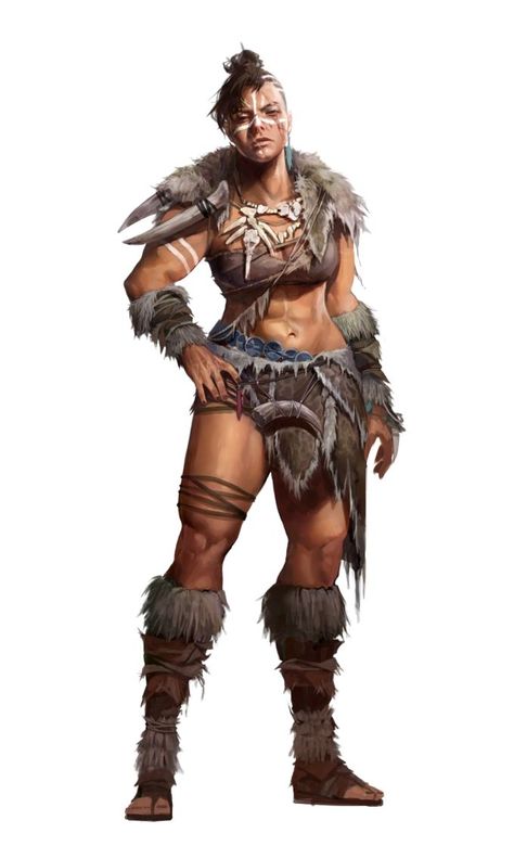 Female Human Barbarian or Brawler - Pathfinder PFRPG DND D&D 3.5 5E 5th ed d20 fantasy Barbarian Dnd, Barbarian Woman, Female Orc, Female Character Concept, Bd Comics, Dungeons And Dragons Characters, Female Human, Warrior Girl, Fantasy Warrior