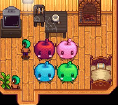 Turns your Junimo Plush into a different color every season! Junimo Plush, Junimo Stardew Valley, Modern Gothic Interior, Gamer Crafts, Stardew Valley Mods, Stardew Valley Junimo, Stardew Mods, Witch Hut, Cream Furniture