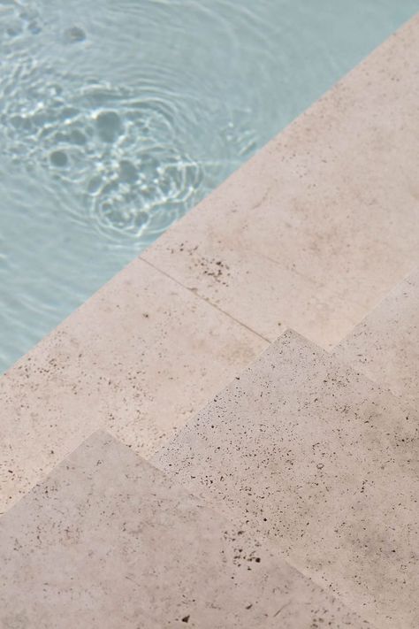 Pool Paving, Modern Tuscan, Eco Outdoor, Stone Feature Wall, Stone Tile Flooring, Travertine Pavers, Travertine Pool, Paving Design, Swimming Pool Tiles