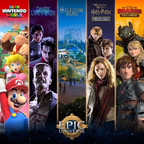 JUST ANNOUNCED: Five immersive worlds. One amazing theme park. Universal Epic Universe opens 2025 at Universal Orlando Resort. #EpicUniverse Gastonia North Carolina, Epic Universe, Disney Travel Agent, Disney Travel Agents, Disney Vacation Planner, Disney College, Disney College Program, North Carolina Travel, Travel Moments