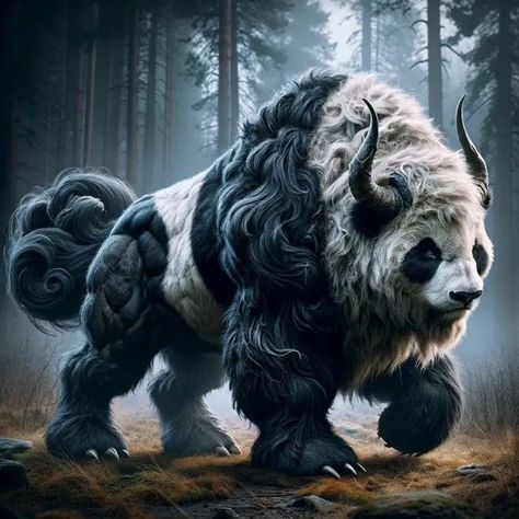 Hybrid Animals Fantasy Creatures, Beast Monster, Animal Hybrids, Monster Artwork, Mythical Creatures Fantasy, Mystical Animals, Beast Creature, Creature Artwork, Fantasy Beasts