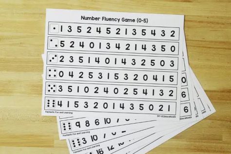 Number Fluency Math Printable - Fantastic Fun & Learning Next Number Fluency Kindergarten, Number Fluency, Printable For Preschool, Fluency Games, Free Printable Numbers, Math Fluency, All About Me Activities, About Me Activities, Teen Numbers