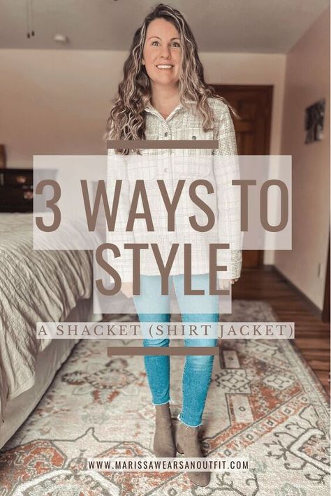 Shackets are all the rage Shacket Style Ideas, How To Style A Shacket With Jeans, How To Dress Up A Shacket, Shacket Outfit Women Work, How To Wear A Shacket With Jeans, Shacket And Jeans Outfit, How To Wear A Shacket, How To Style A Shacket, Oversized Shacket Outfit