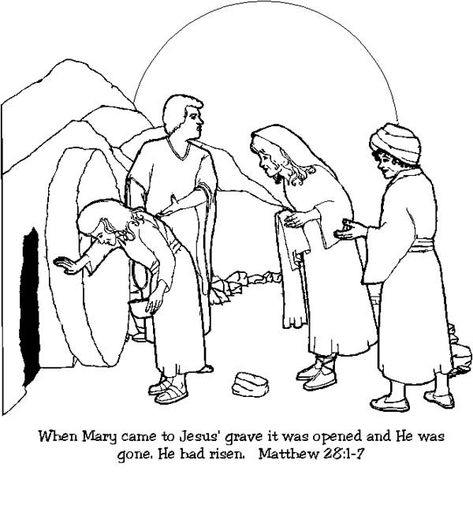 Jesus Resurrection in Matthew Coloring Page - NetArt Free Easter Coloring Pages, Cross Coloring Page, Jesus Coloring Pages, Cross Pictures, Jesus Is Alive, Easter Coloring, School Coloring Pages, Easter Printables Free, Easter Story