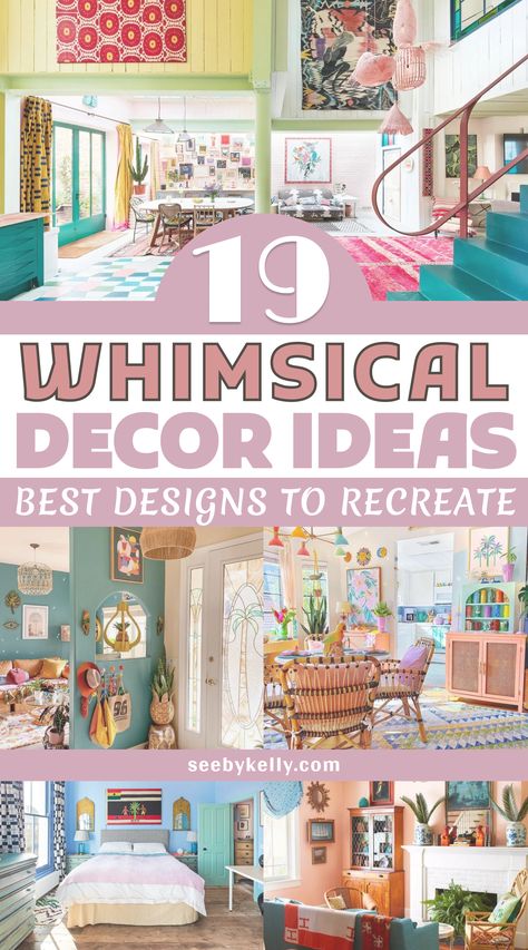 19 Best Whimsical Decor Ideas to Elevate Home with Unique Charms - SK Whimsical Home Decor Diy, Whimsical Gallery Wall, Whimsical Kitchen Decor, Maximalist Kitchen Decor, Colorful House Interior, Whimsical Apartment, Whimsical Interior Design, Maximalist Homes, Diy Eclectic Decor