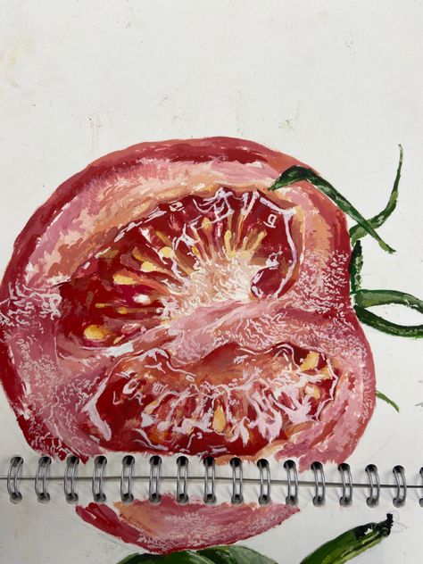 Natural Vs Manmade Art Gcse, Fruit Observational Drawing, Inside Outside Gcse Art, Food Artists Gcse, Art Gcse Theme Ideas, Flowers Gcse Art, Observational Drawing Gcse, Gcse Art Food Title Page, Food Gcse Art