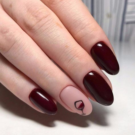 Burgundy Nail Designs, Wine Nails, Square Nail Designs, Short Nails Art, Burgundy Nails, Winter Nail Designs, Diamond Nails, Short Nail Designs, Summer Nails Colors