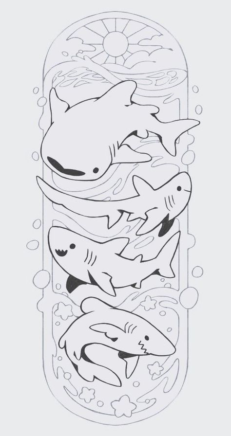 Sharks Coloring Pages, Street Sharks Art, Shark Sketch Drawing, Shark Colouring, Print Out Coloring Pages, Shark Sketch, Joululahjat Diy, Free Coloring Pages For Kids, Shark Drawing