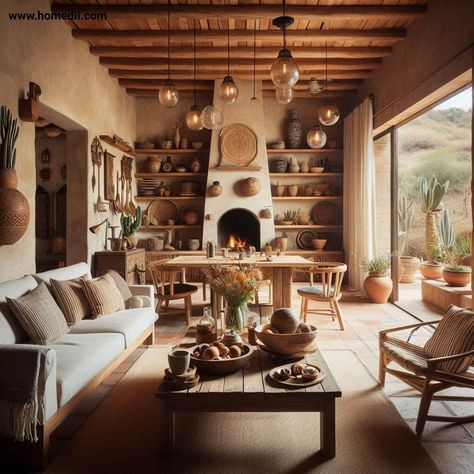 Spanish Style Interiors, Mexican Farmhouse, Farmhouse Home Design, Farm House Livingroom, Farmhouse Living Room Decor, Japandi Living, Interior Design Decor, Kitchen Interior Design, Modern Farmhouse Home