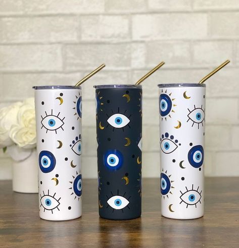 Evil Eye Cup Design, Cup Photo, Blue Accent Pillow, Protect Your Energy, Mixed Media Art Canvas, Diy Glass Bottle Crafts, Evil Eye Design, Cute Laptop Wallpaper, Evil Eye Protection