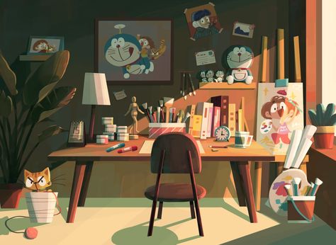 Bg Design, Boy Drawing, Book Illustration Art, Arte Inspo, Cartoon Background, Animation Background, Visual Development, Environment Concept Art