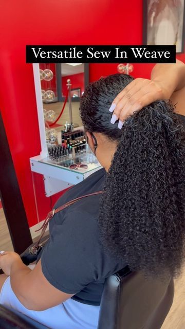 NyNyStyle Hair Extensions on Instagram: "Middle part versatile sew In weave. Ladies you can put this weave in a very high ponytail. #versatilesewins #versatilesewin #versatileweave #sewinweave #brooklynhairstylist #nychairstylist #njhairstylist #Godisgood" Ponytail Sew In, Fixing Weavon Hairstyles, Curly Versatile Sew In Weave, Versatile Sew In Weave Hairstyles, Versatile Sew In Weave, Curly Sew In Weave, Versatile Sew In, Versatile Weave, Sew In Weave Hairstyles