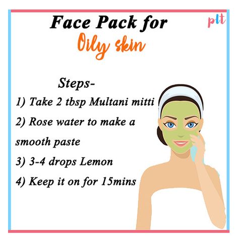 Multani mitti face pack removes excess oil, dirt and dead skin cells from skin and gives.  Rose water has pH balancing properties that helps in removing excess oil and helps in hydrating skin.  Apply the mixture for 15mins and Rinse it off with cold water.  #prettylittletips #beautytipsandtricks #beautytips #skincareroutine #skincaretips #skincaretipsandtricks #quarantine #quarantineskincareroutine #oilfreeskin #quarantineskincare #glowingskin #oilyskinremedies #oilyskin #oilyface #facepackathom Multani Mitti Face Pack For Oily Skin, Face Pack For Oily Skin, Multani Mitti Face Pack, Oily Skin Type, Oily Skin Remedy, Multani Mitti, Oily Face, Hydrating Skin, Face Pack