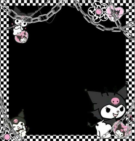 Frame Kuromi, Kuromi Overlay, Kuromi Template, Overlays For Edits Foto, Marcos Aesthetic, Square Frame Template, Kuromi Edit, Frame Edit Aesthetic, Overlays For Edits