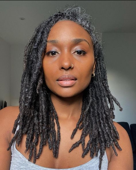 Dreadlocks Hairstyles For Women, Embracing Grey Hair, Short Dreadlocks Hairstyles, Dreadlocks Hairstyle, Short Dreadlocks, Dreadlocks Hairstyles, Dread Locks, Hairstyle For Women, Beautiful Dreadlocks