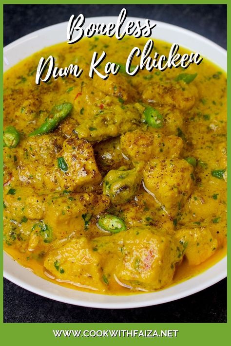 This recipe about Boneless Dum Ka Chicken || Chicken Recipe || Chicken Curry Recipe || Boneless Chicken Recipe in Urdu - Hindi By Chef Faiza Zarif @cookwithfaiza Dum Ka Chicken, Chicken Recipes Pakistani Style, Boneless Chicken Indian Recipes, Chicken Boneless Recipes, Boneless Chicken Recipes Indian, Boneless Chicken Recipe, Chicken Kadai, Pakistani Chicken Recipes, Pakistani Cooking