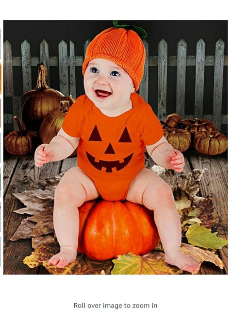 Jackolantern Face, Baby Pumpkin Outfit, Smiling Pumpkin, Newborn Halloween Costumes, Baby Pumpkin, Goth Baby, Pumpkin Outfit