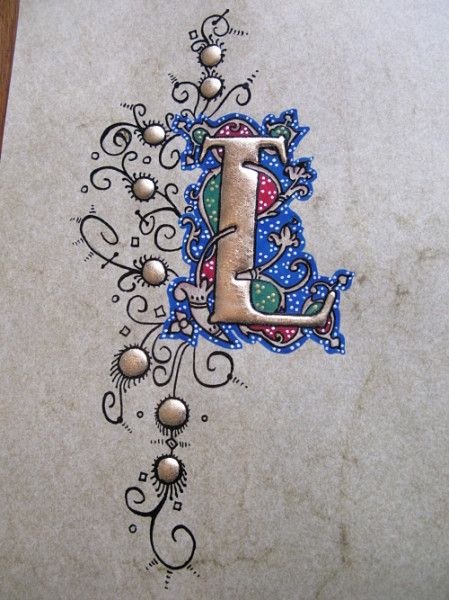 Illustrated Manuscript, Alphabet Symbols, Illumination Art, Fancy Letters, Book Of Kells, Book Of Hours, Heart Drawing, Creative Lettering, Medieval Manuscript