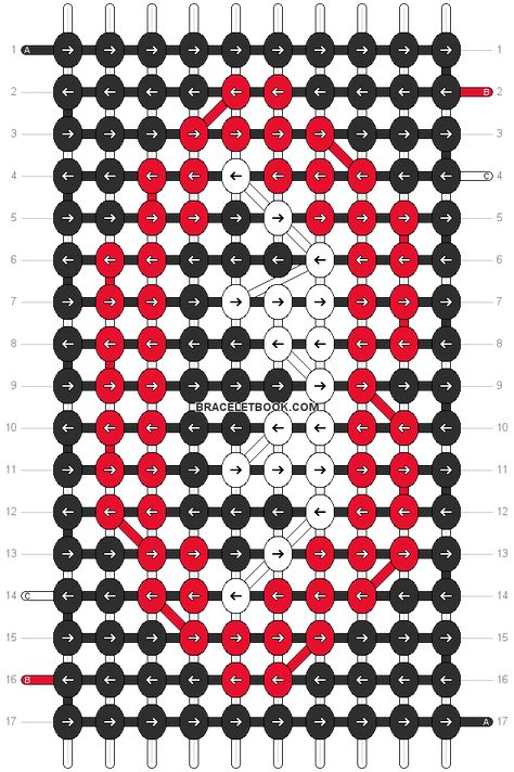 Alpha friendship bracelet pattern #1162 added by izzbixz. vampire teeth. Vampire Friendship Bracelet, Bracelets Easy, String Bracelets, Vampire Teeth, Pixel Art Grid, Beaded Jewlery, Horror Picture Show, Rocky Horror Picture Show, Diy Bracelets Easy