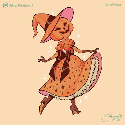 Cartoon Pinup, Head Pumpkin, Witch Drawing, Pumpkin Drawing, Catty Noir, Pumpkin Art, Pumpkin Head, Halloween Tattoos, Witch Art