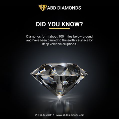 Diamond Facts, Doctors Day, Earth Surface, Jewelry Brand, Creative Jewelry, Jewelry Branding, The Earth, Natural Diamonds, Diamond Jewelry