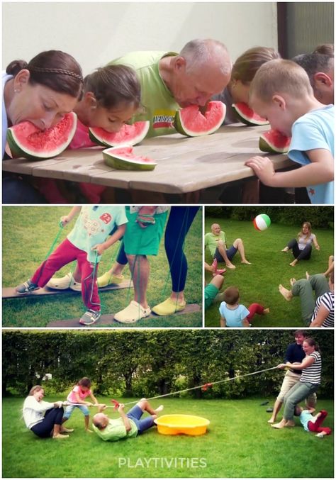 These family reunion games will make your family event super fun and succsessful Picnic Games, Outdoor Party Games, Outside Games, Reunion Games, Family Reunion Games, Christmas Games For Family, Family Party Games, Family Fun Games, Camping Games