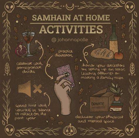 Samhain Activities, Johanna Polle, Wicca Holidays, The Dark Feminine, At Home Activities, Wiccan Sabbats, Samhain Halloween, Pagan Art, Wiccan Spell Book