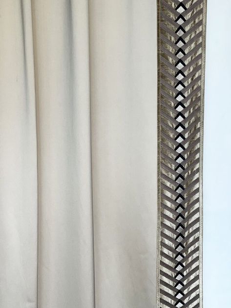 Borders and Trims Curtain Detail, Curtain Border, Curtain Blinds, Silk Design, Trim Design, By Appointment Only, Fabric Curtain, Border Designs, Twin Towers