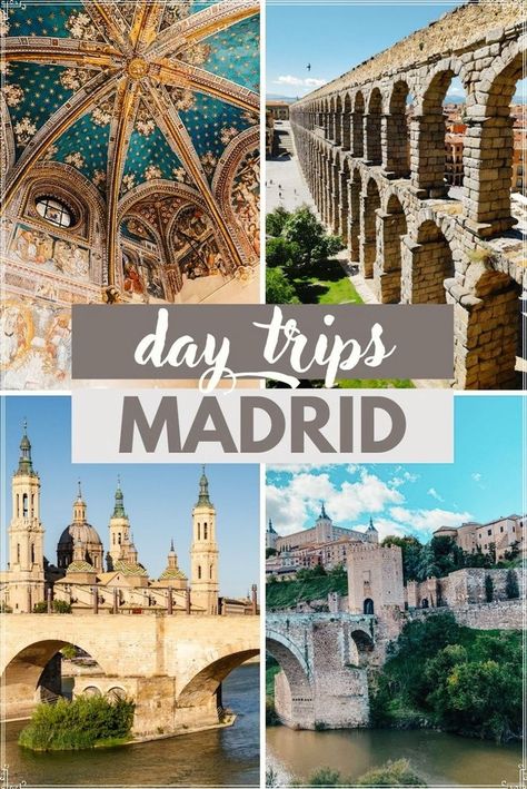 Explore Spain with day trips around Madrid. Our guide reveals how to experience the country's diverse heritage through day trips from Madrid Spain, from the historic streets of Toledo to the captivating city of Córdoba. Monserrat Spain, Day Trips From Madrid, Madrid Nightlife, Roman Aqueduct, Madrid Travel, Toledo Spain, Adventure Travel Explore, Train Ride, Countries To Visit