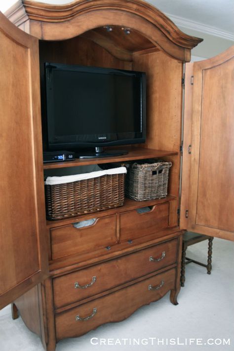 Armoire Furniture, Flat Screen Tv Stand, Tv Armoire, Tv Stand Cabinet, Interior Design Plan, Entertainment Cabinet, Flat Screen Tv, White Tv, Bedroom Armoire