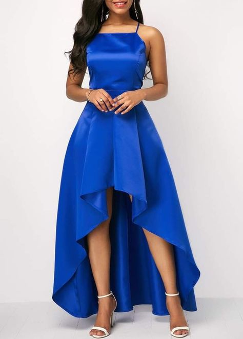 High Low Prom Dresses Blue, Grad Gowns, Blue High Low Dress, Royal Blue Maxi Dress, Royal Blue Bridesmaid Dresses, Robes Glamour, High Low Prom Dresses, Gaun Fashion, High Low Maxi Dress