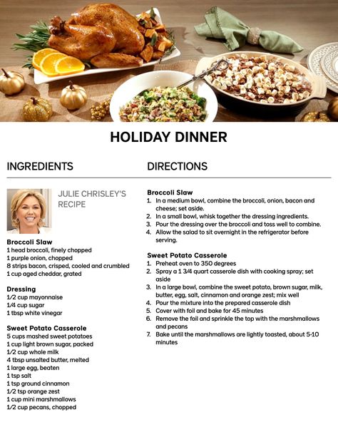 Julie Chrisley, Todd Chrisley, Broccoli Slaw Recipes, Chrisley Knows Best, Celebrity Recipes, Broccoli Slaw, Turkey Recipe, Sweet Potato Casserole, Bacon Cheese