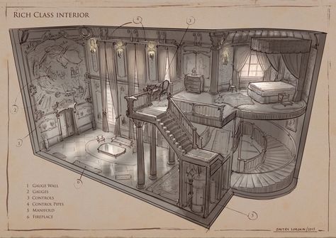 Castle Concept Art Interior, Castle Concept Art, Interior Concept Art, Interior Portfolio, Scene Ideas, Interior Illustration, Assembly Line, Fantasy City, Fantasy Castle