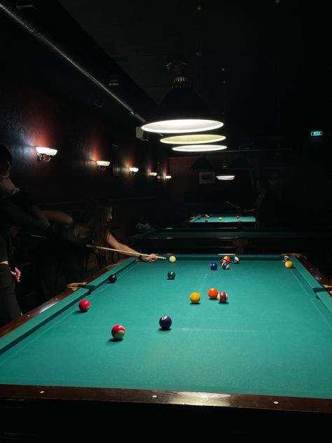 Pool Table Aesthetic, Billiards Aesthetic, Billard Table, The Painted Lady, Snooker Room, Atmospheric Photo, 8 Ball Pool, Retro Arcade Games, Ball Aesthetic