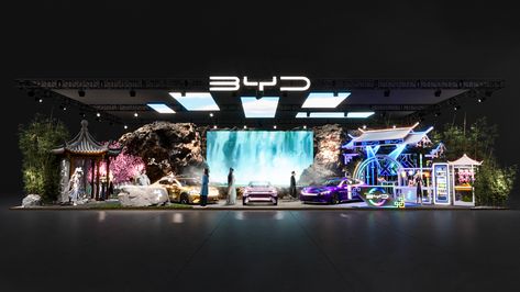 BYD CJ 2021 on Behance Byd Cars, Car Display, Event Stand, Exhibition Booth Design, Exhibition Booth, Led Screen, Exhibition Stand, Booth Design, Set Design