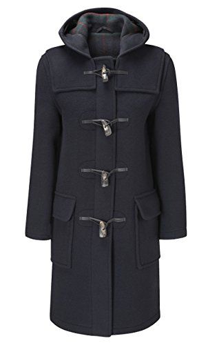 Duffle Coat Women, Duffel Coat, Toggle Coat, Woolen Sweaters, Nice Clothes, Duffle Coat, Coat Design, Mixing Fabrics, Navy Women