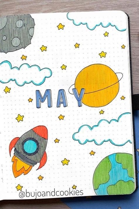 Space Drawings Easy, Space Letters, Bullet Journal Month, Goals Bullet Journal, Bullet Journal Banner, Sketchbook Cover, Bullet Journal Mood, Bullet Journal Aesthetic, Bullet Journal Notebook