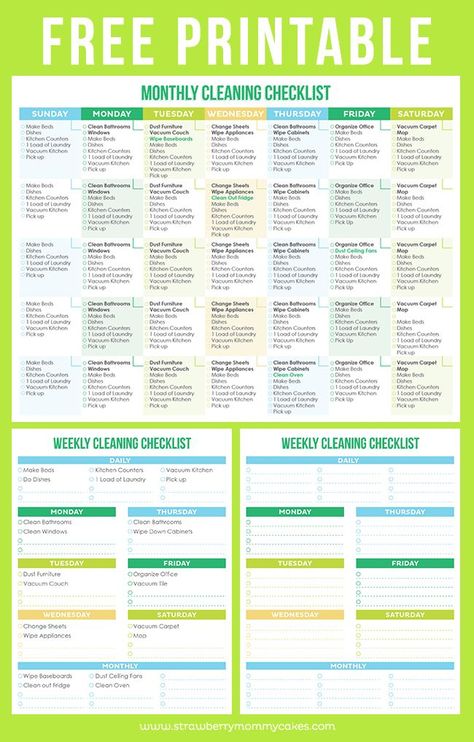 Free Printable Cleaning Schedule to help you maintain a clean home! House Cleaning Checklist Free Printable, Monthly Cleaning Checklist, Free Printable Cleaning, Daily Cleaning Checklist, Weekly Cleaning Checklist, Cleaning Schedule Printable, Cleaning Painted Walls, House Cleaning Checklist, Deep Cleaning Tips