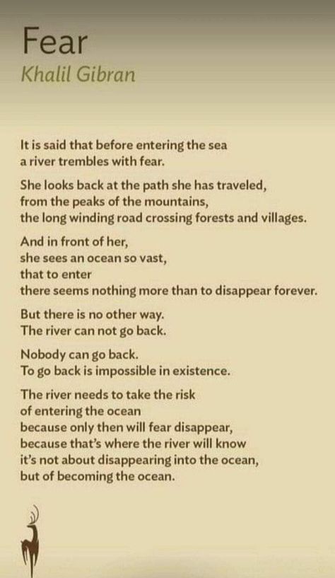 Fear by Khalil Gibran Khalil Gibran, Poetry Words, A Poem, Be Kind To Yourself, Poetry Quotes, Girl Quotes, Motivation Inspiration, Wisdom Quotes, Quotes Deep