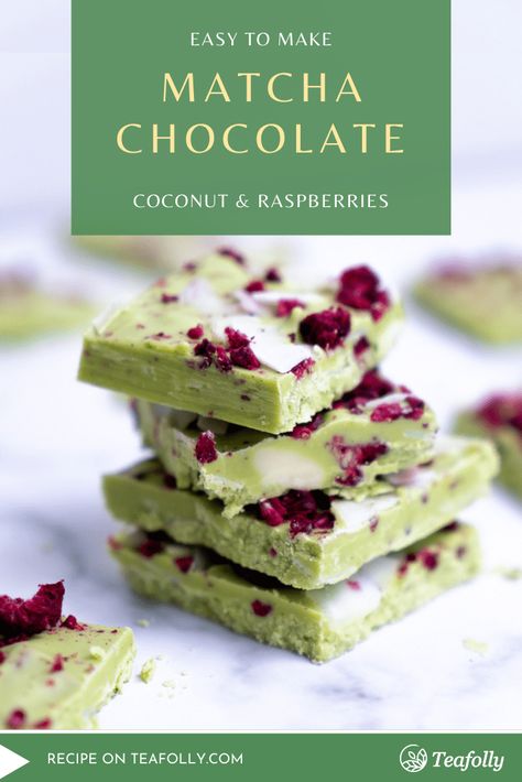 Matcha Powder Recipes, Matcha Snacks, Bars With Coconut, Matcha Dessert Recipes, Matcha Vegan, White Chocolate Bars, Make Matcha, Sweet Matcha, Matcha White Chocolate