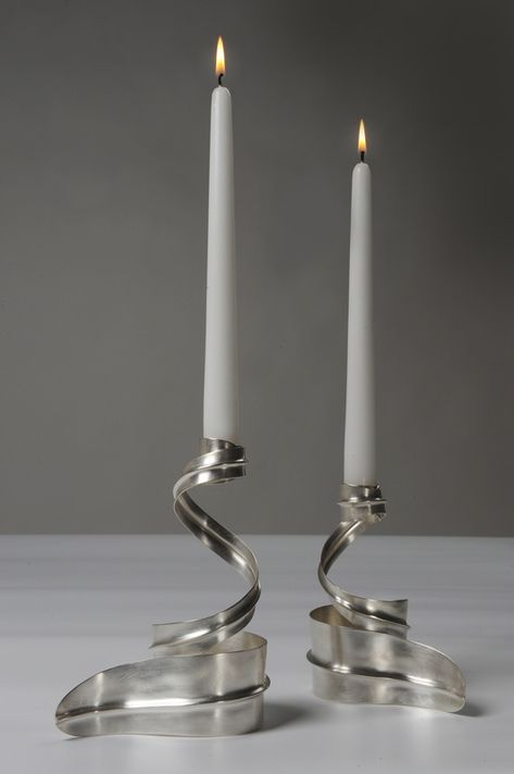 Candles Inspiration, Burton Upon Trent, Silver Ware, Wall Carvings, Japandi Interior Design, Silver Candle Holders, Shabbat Candles, Japandi Interior, Silver Walls