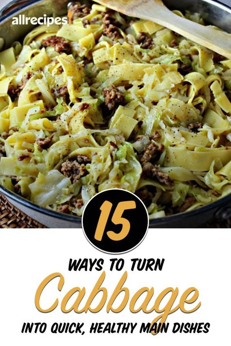 Cooked Cabbage Recipes, Best Cabbage Recipe, Easy Cabbage Recipes, Quick Healthy Dinners, Fried Cabbage Recipes, Cabbage Recipes Healthy, Boiled Cabbage, Cabbage Dishes, Cabbage And Noodles