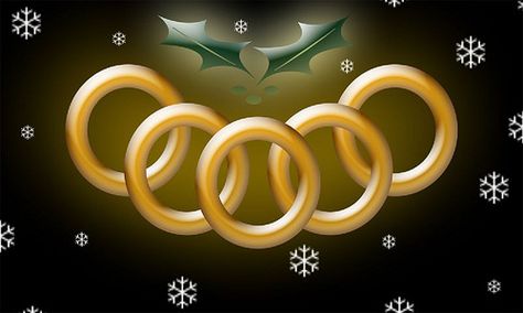 five golden rings | gold rings , originally uploaded by dixxebell . 5 Golden Rings, 5 Gold Rings, Five Gold Rings, Christmas Carols Songs, Five Golden Rings, American Holidays, My True Love, Golden Rings, Card Sayings