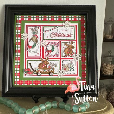 Let's Make a Sampler Stampin Up Christmas Shadow Box Ideas, Christmas Samplers Su, Stampin Up 12x12 Sampler, Stampin Up Samplers Layout, Stampin Up Shadow Box Ideas, Stampin Up Samplers, Scrapbook Shadow Box, Christmas Sampler, Sampler Box