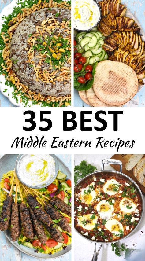 Mediterranean Recipes Traditional, Around The World Recipes Dinners, Healthy Main Dish Recipes, Arabian Salad Recipes, Middle Eastern Christmas Recipes, Mid Eastern Recipes, Mid Eastern Food, International Meal Ideas, Lebanese Appetizer Recipes